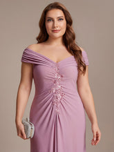 Load image into Gallery viewer, Color=Purple Orchid | Industrial Use Sleeveless Multi-way V-neck High Stretch Sheath Maxi Evening Dresses-Purple Orchid 28