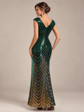 Load image into Gallery viewer, Dark Green | One Stop Shop Plus Size Sequin Sleeveless V-Neck Mermaid Maxi Evening Dresses-Dark Green