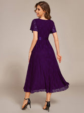 Load image into Gallery viewer, Color=Dark Purple | Asymmetrical Hem Evening Dresses with Embroidery Decoration-Dark Purple 7