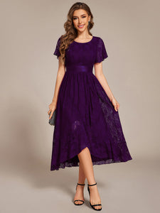 Color=Dark Purple | Asymmetrical Hem Evening Dresses with Embroidery Decoration-Dark Purple 6