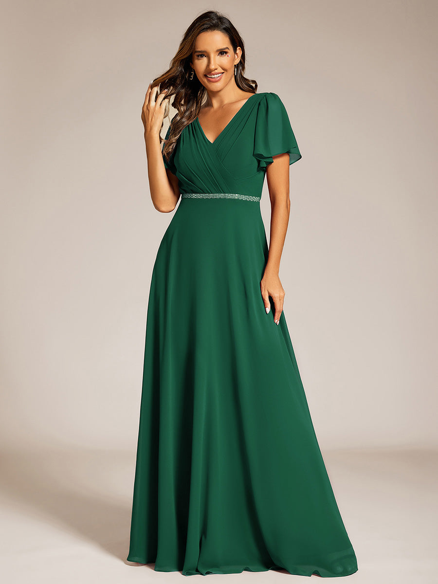 Elegant Midi Length Ruffles Sleeves Chiffon Dresses Empire Waist Eveni Efashiongirl Wholesale Elegant Midi Length Ruffles Sleeves Chiffon Dresses Empire Waist Eveni Efashiongirl Wholesale