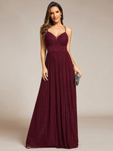 Load image into Gallery viewer, Color=Burgundy | Sparkle Sleeveless Backless Cross Strap Wholesale Formal Evening Dress-Burgundy 1