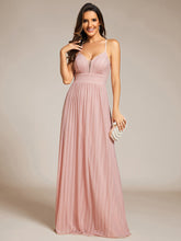 Load image into Gallery viewer, Color=Pink | Sparkle Sleeveless Backless Cross Strap Wholesale Formal Evening Dress-Pink 