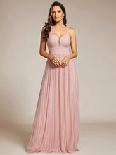 Load image into Gallery viewer, Color=Pink | Sparkle Sleeveless Backless Cross Strap Wholesale Formal Evening Dress-Pink 