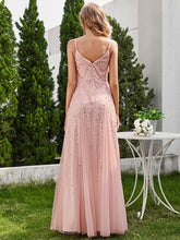 Load image into Gallery viewer, Color=Pink | Glittery Halter Neck Pleated Formal Wholesale Evening Dress-Pink 10