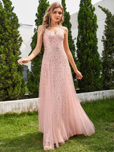 Load image into Gallery viewer, Color=Pink | Glittery Halter Neck Pleated Formal Wholesale Evening Dress-Pink 10