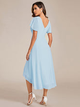 Load image into Gallery viewer, Color=Sky Blue | Pleated Ruffles Chiffon Wholesale Wedding Guest Dresses-Sky Blue 12