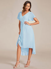 Load image into Gallery viewer, Color=Sky Blue | Pleated Ruffles Chiffon Wholesale Wedding Guest Dresses-Sky Blue 14