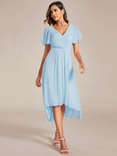 Load image into Gallery viewer, Color=Sky Blue | Pleated Ruffles Chiffon Wholesale Wedding Guest Dresses-Sky Blue 15