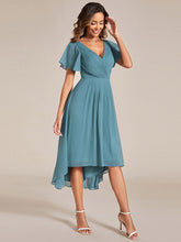 Load image into Gallery viewer, Color=Light teal | Pleated Ruffles Chiffon Wholesale Wedding Guest Dresses-Light teal 24