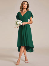Load image into Gallery viewer, Color=Dark Green | Pleated Ruffles Chiffon Wholesale Wedding Guest Dresses-Dark Green 30