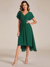 Load image into Gallery viewer, Color=Dark Green | Pleated Ruffles Chiffon Wholesale Wedding Guest Dresses-Dark Green 26