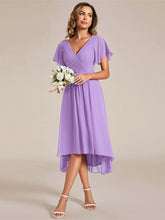 Load image into Gallery viewer, Pleated Ruffles Chiffon Wholesale Wedding Guest Dresses