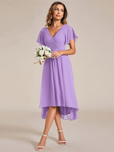 Pleated Ruffles Chiffon Wholesale Wedding Guest Dresses