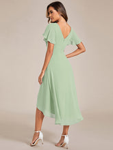 Load image into Gallery viewer, Pleated Ruffles Chiffon Wholesale Wedding Guest Dresses#Color_Mint Green