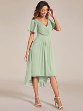Load image into Gallery viewer, Color=Mint Green | Pleated Ruffles Chiffon Wholesale Wedding Guest Dresses-Mint Green 54
