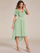 Load image into Gallery viewer, Pleated Ruffles Chiffon Wholesale Wedding Guest Dresses#Color_Mint Green