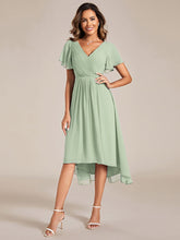 Load image into Gallery viewer, Color=Mint Green | Pleated Ruffles Chiffon Wholesale Wedding Guest Dresses-Mint Green 51