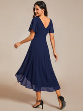 Load image into Gallery viewer, Pleated Ruffles Chiffon Wholesale Wedding Guest Dresses#Color_Navy Blue