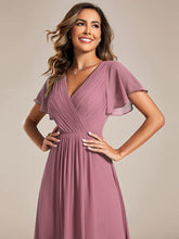 Load image into Gallery viewer, Color=Orchid | Pleated Ruffles Chiffon Wholesale Wedding Guest Dresses-Orchid 63
