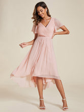 Load image into Gallery viewer, Pleated Ruffles Chiffon Wholesale Wedding Guest Dresses#Color_Pink