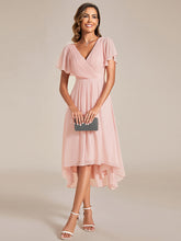 Load image into Gallery viewer, Color=Pink | Pleated Ruffles Chiffon Wholesale Wedding Guest Dresses-Pink 66
