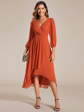 Load image into Gallery viewer, Color=Burnt Orange | Women&#39;s Knee-Length Wholesale Homecoming Cocktail Dresses With Short Sleeves-Burnt Orange 3