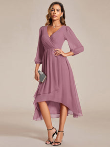 Color=Orchid | Women's Knee-Length Wholesale Homecoming Cocktail Dresses With Short Sleeves-Mint Green 2