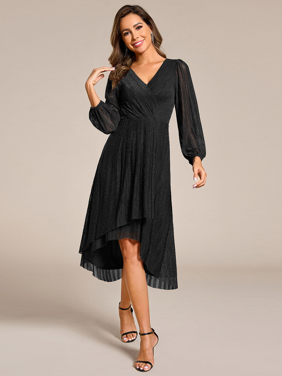 Elegant Young Fashion Midi Length V Neck Shimmer Fabric Wedding Guest Efashiongirl Wholesale Elegant Young Fashion Midi Length V Neck Shimmer Fabric Wedding Guest Efashiongirl Wholesale