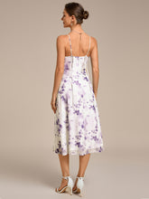 Load image into Gallery viewer, Color=Light purple print | Industrial Use Sleeveless High Stretch A-Line Cowl Neck Midi Wedding Guest Dresses-Light purple print 25