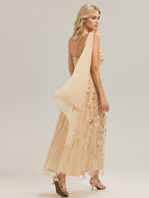 Load image into Gallery viewer, Color=Gold | B2B-Exclusive One Shoulder Sleeveless Sequin A-Line Maxi Wedding Guest Dress-Gold 15