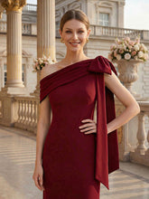 Load image into Gallery viewer, Color=Dark Red | B2B-Exclusive Asymmetrical Sleeveless High Stretch Sheath Floor Length Wedding Guest Dress 9