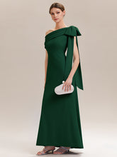 Load image into Gallery viewer, Color=Dark Green | B2B-Exclusive Asymmetrical Sleeveless High Stretch Sheath Floor Length Wedding Guest Dress 3