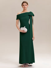 Load image into Gallery viewer, Color=Dark Green | B2B-Exclusive Asymmetrical Sleeveless High Stretch Sheath Floor Length Wedding Guest Dress 1