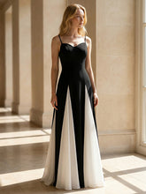 Load image into Gallery viewer, Black | Wholesale Pricing Strapless Adjustable Spaghetti Straps A-Line Floor Length Wedding Guest Dresses