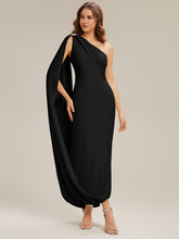 Load image into Gallery viewer, Color=Black | Fast Delivery Sleeveless Asymmetrical Sheath High Stretch Maxi Wedding Guest Dresses-Black 1