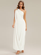 Load image into Gallery viewer, Color=White | Fast Delivery Sleeveless Asymmetrical Sheath High Stretch Maxi Wedding Guest Dresses-White 9