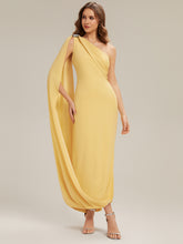 Load image into Gallery viewer, Color=Yellow | Fast Delivery Sleeveless Asymmetrical Sheath High Stretch Maxi Wedding Guest Dresses-Yellow 11