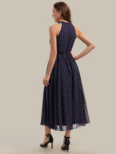 Load image into Gallery viewer, Color=Navy blue polka dots
