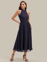 Load image into Gallery viewer, Color=Navy blue polka dots