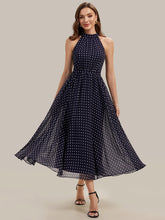 Load image into Gallery viewer, Color=Navy blue polka dots