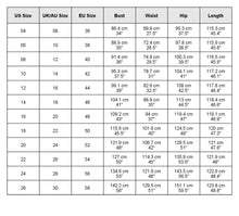 Load image into Gallery viewer, size chart