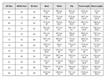 Load image into Gallery viewer, size chart