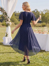 Load image into Gallery viewer, Color=Navy blue polka dots
