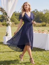 Load image into Gallery viewer, Color=Navy blue polka dots