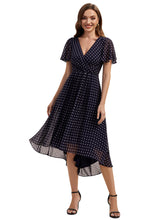Load image into Gallery viewer, Color=Navy blue polka dots