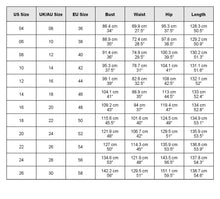 Load image into Gallery viewer, size chart