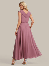 Load image into Gallery viewer, Purple Orchid | B2B-Exclusive Plus Size Deep V-Neck Cap Sleeve Chiffon A-Line Mother of the Bride Dresses-Purple Orchid