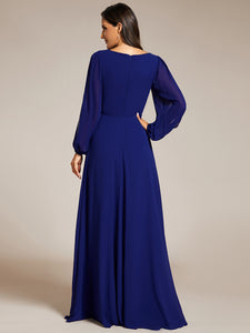 Floor Length Long Lantern Sleeves Wholesale Formal Dresses