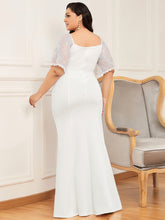 Load image into Gallery viewer, Color=Cream | Sexy Maxi V Neck Wholesale Party Dress With Flare Sleeves-Cream 7